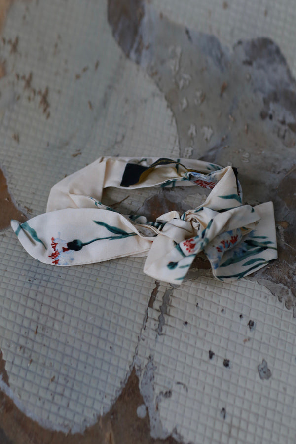 ARCHIVIO J.M.Ribot vintage silk long bow tie color F04/GT-HUA